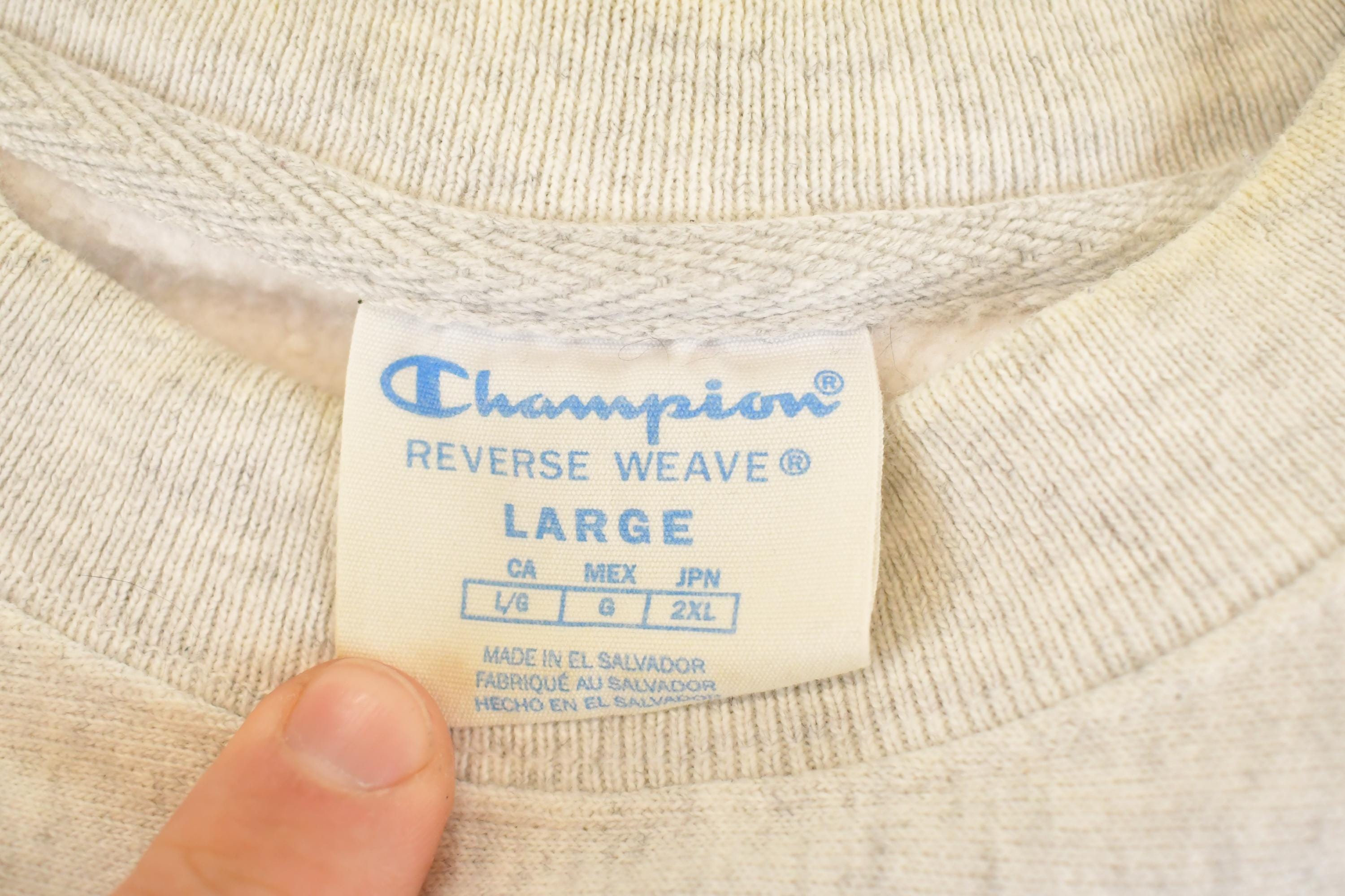 Vintage Y2K River University Champion Reverse Weave Sweatshirt Men's L / 2000s Heavyweight Sweater / 2000s Cross Grain