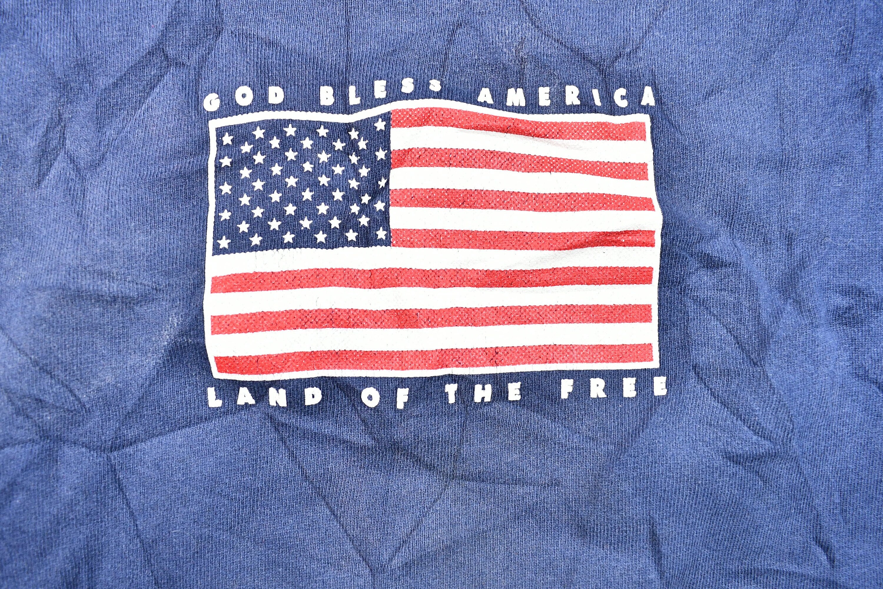 Vintage 1990s American Flag Crewneck Sweatshirt