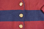 Vintage 1990s Braemar By Jeremy Scott Striped Knit Cardigan Boating Sweater Women's L
