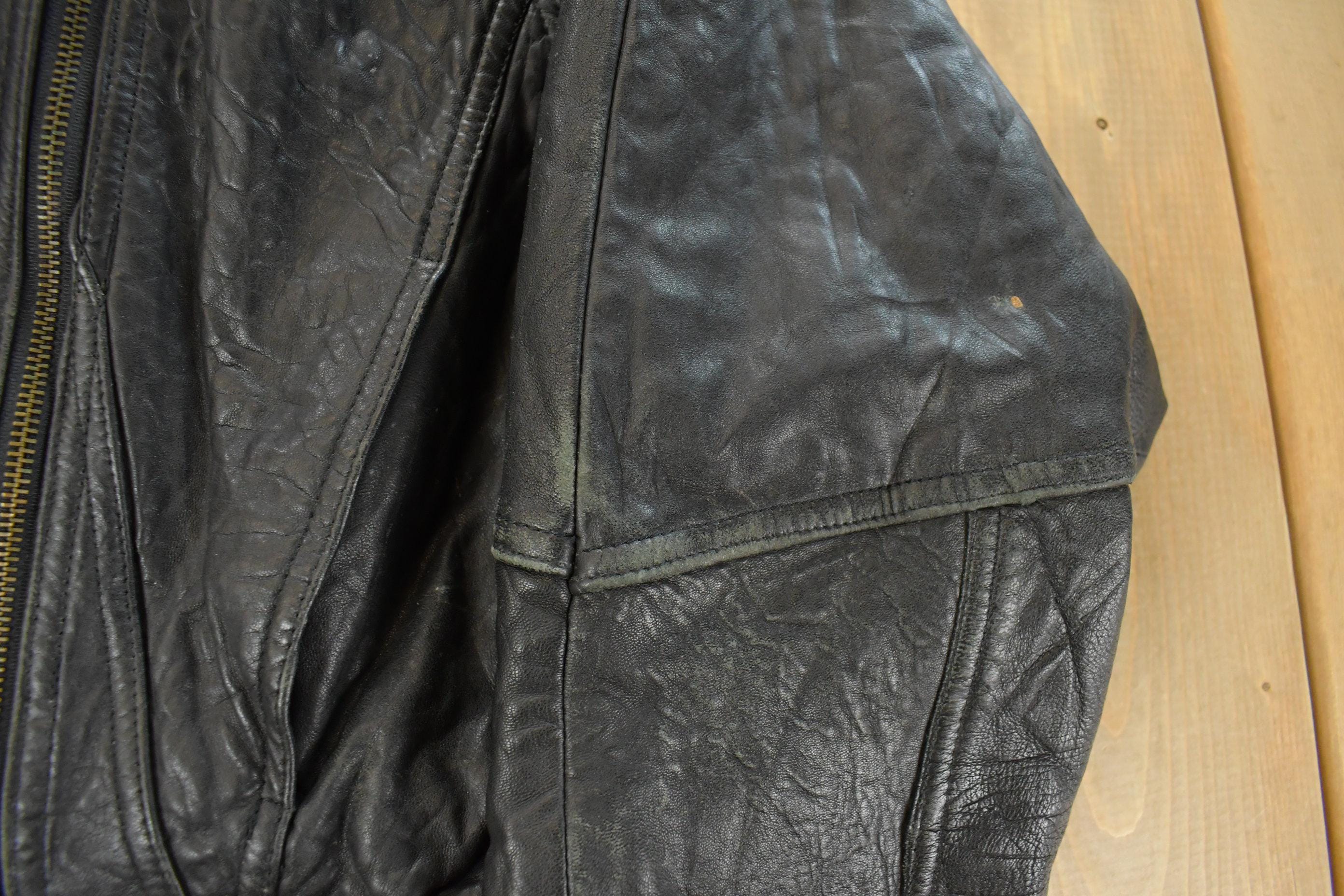 Vintage 1980s Forenza Leather Motorcycle Jacket Women's S