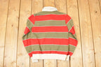 Vintage 1990s Duffel Quarter Button Rugby Shirt Men's S