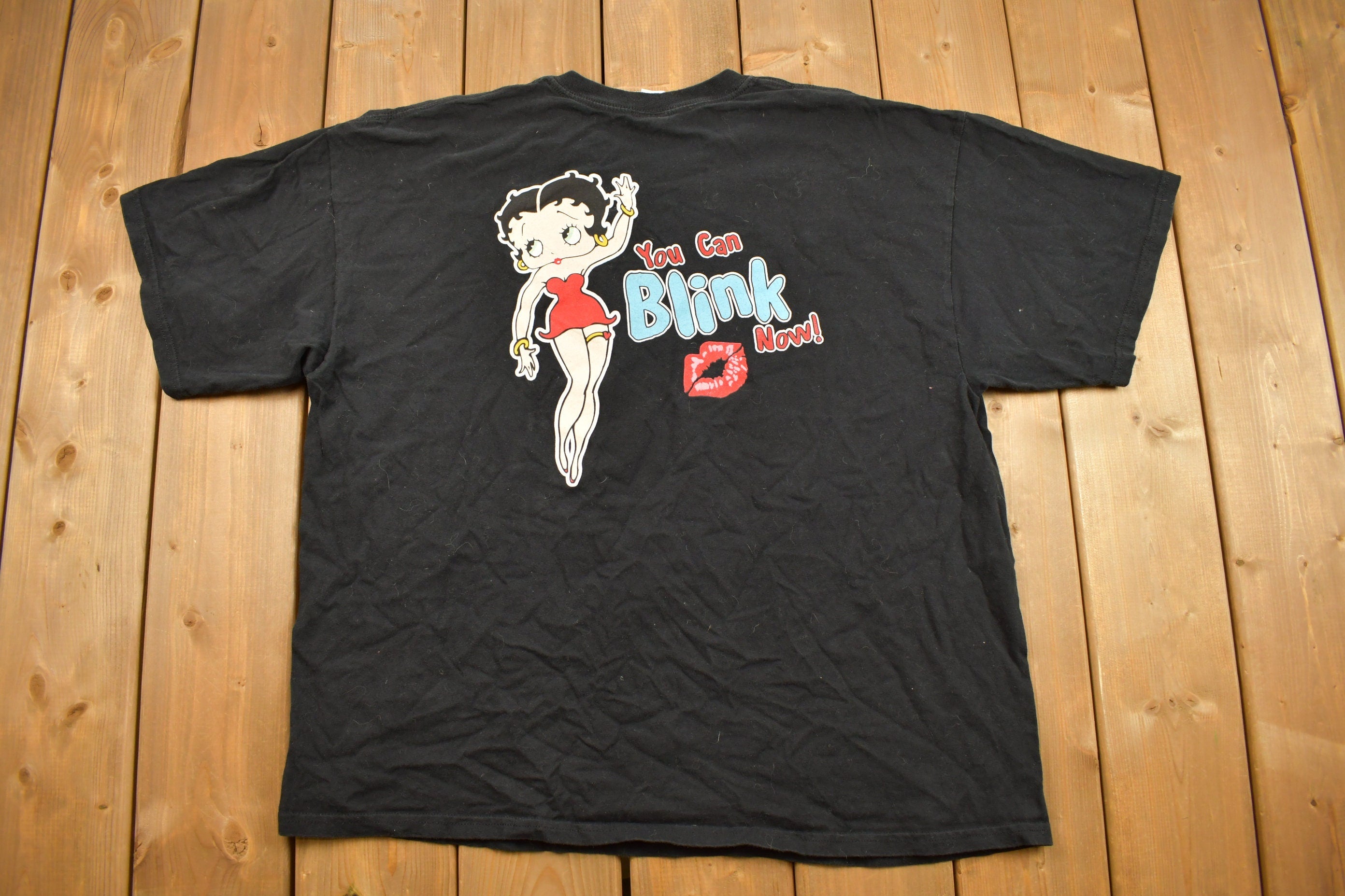 Vintage 1990s Kiss Me Now Betty Boop Cartoon Promo T-Shirt