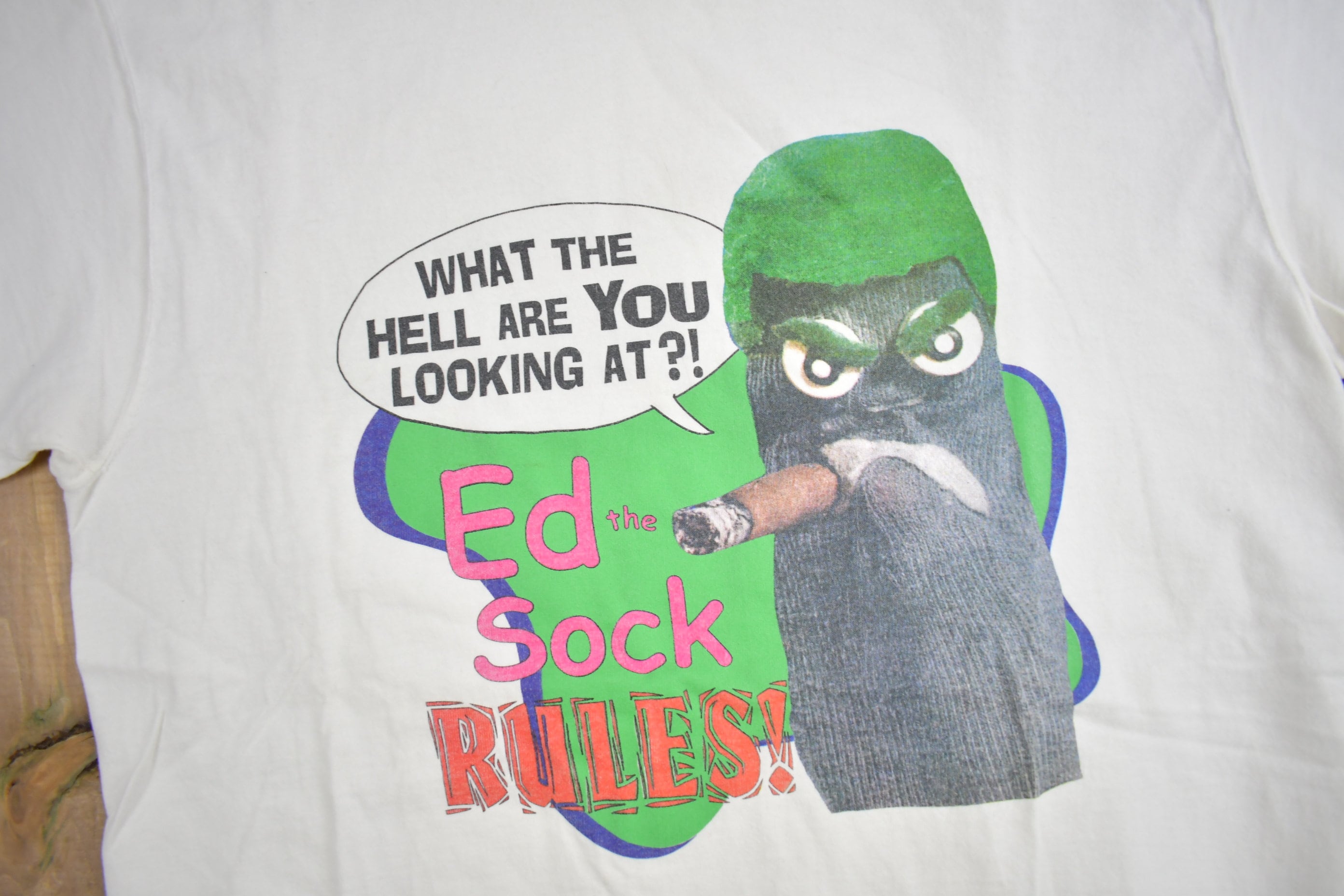 Vintage 1990s Ed The Sock Graphic T Shirt  Vintage T Shirt  Streetwear  Graphic Tee  Canadian Television  City TV