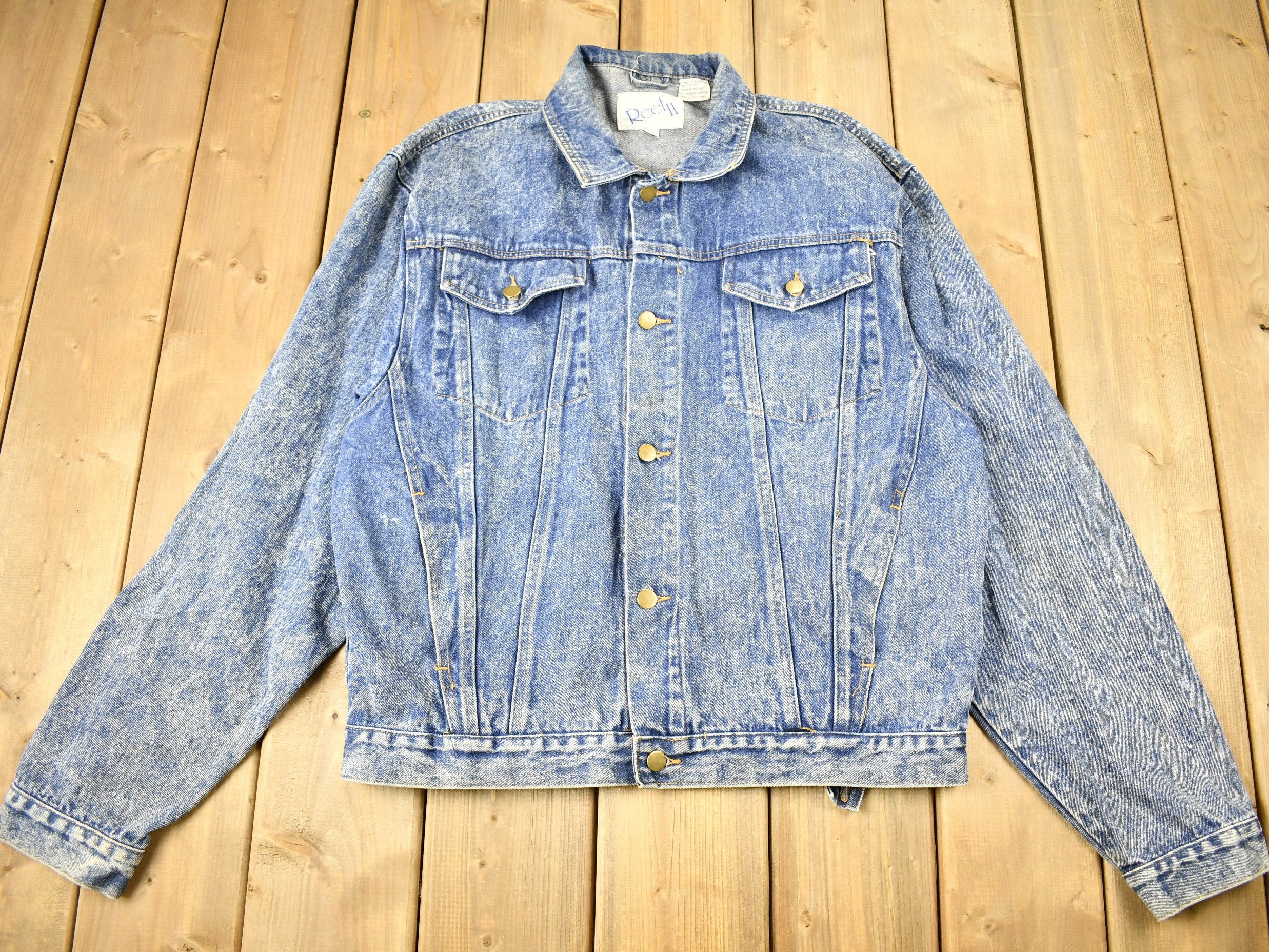 Vintage 1990s Reef II Denim Jean Jacket