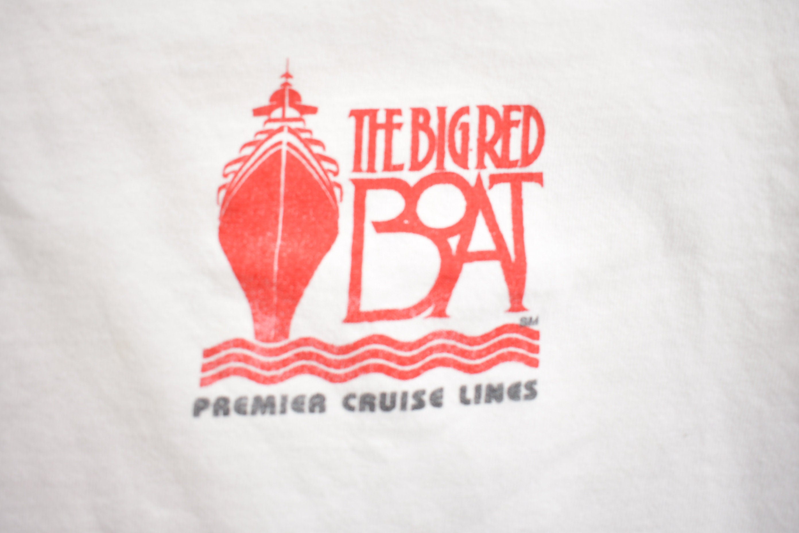 Vintage 1990s 'Big Red Boat' Cruise Line Souvenir T Shirt