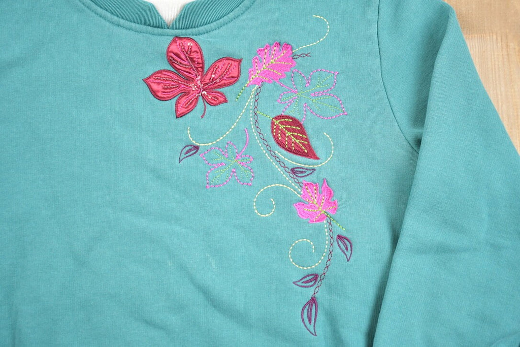 Vintage 1990s Floral Crewneck Sweatshirt