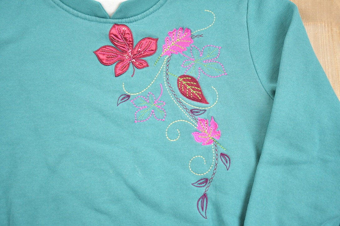 Vintage 1990s Floral Crewneck Sweatshirt