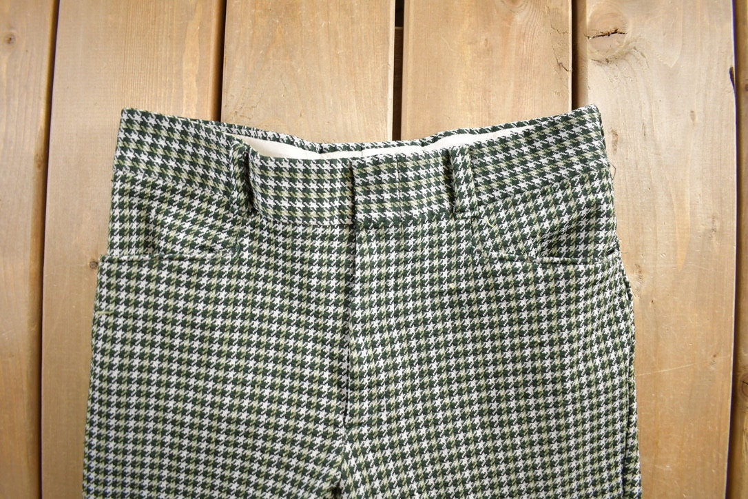 Vintage 1970s Levi's Panatela Checkered Slacks Size 30x27 / Vintage Dress Pants / Streetwear / Made In USA / Vintage Levi's