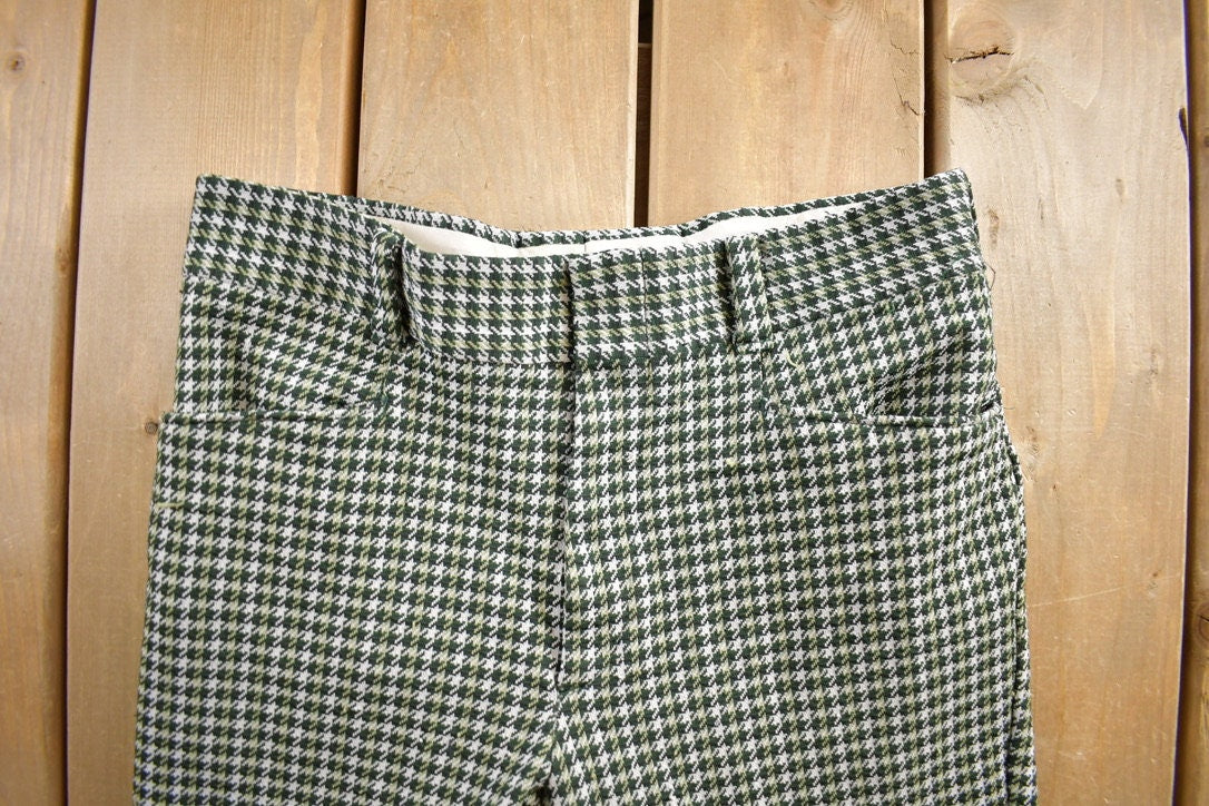 Vintage 1970s Levi's Panatela Checkered Slacks Size 30x27
