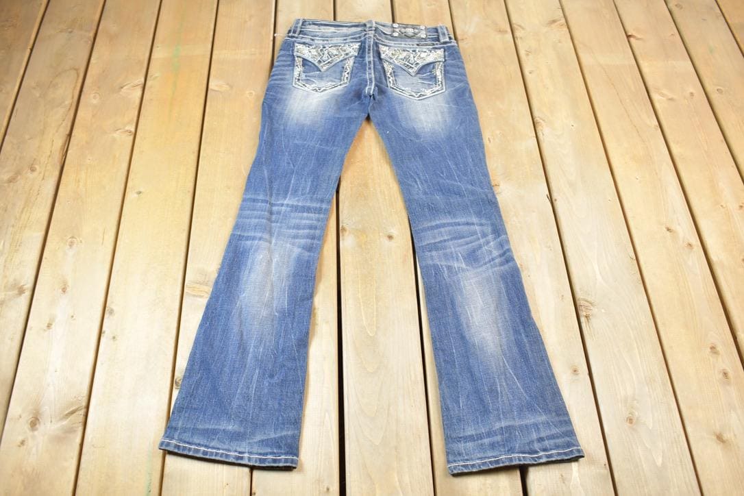 Vintage Y2K Miss Me Bedazzled Low Rise Jeans Size 26x31