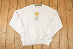 Vintage 1990s Sunflower Embroidered Crewneck Sweatshirt Womens L