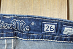 Vintage Y2K Miss Me Bedazzled Low Rise Jeans Size 26x31