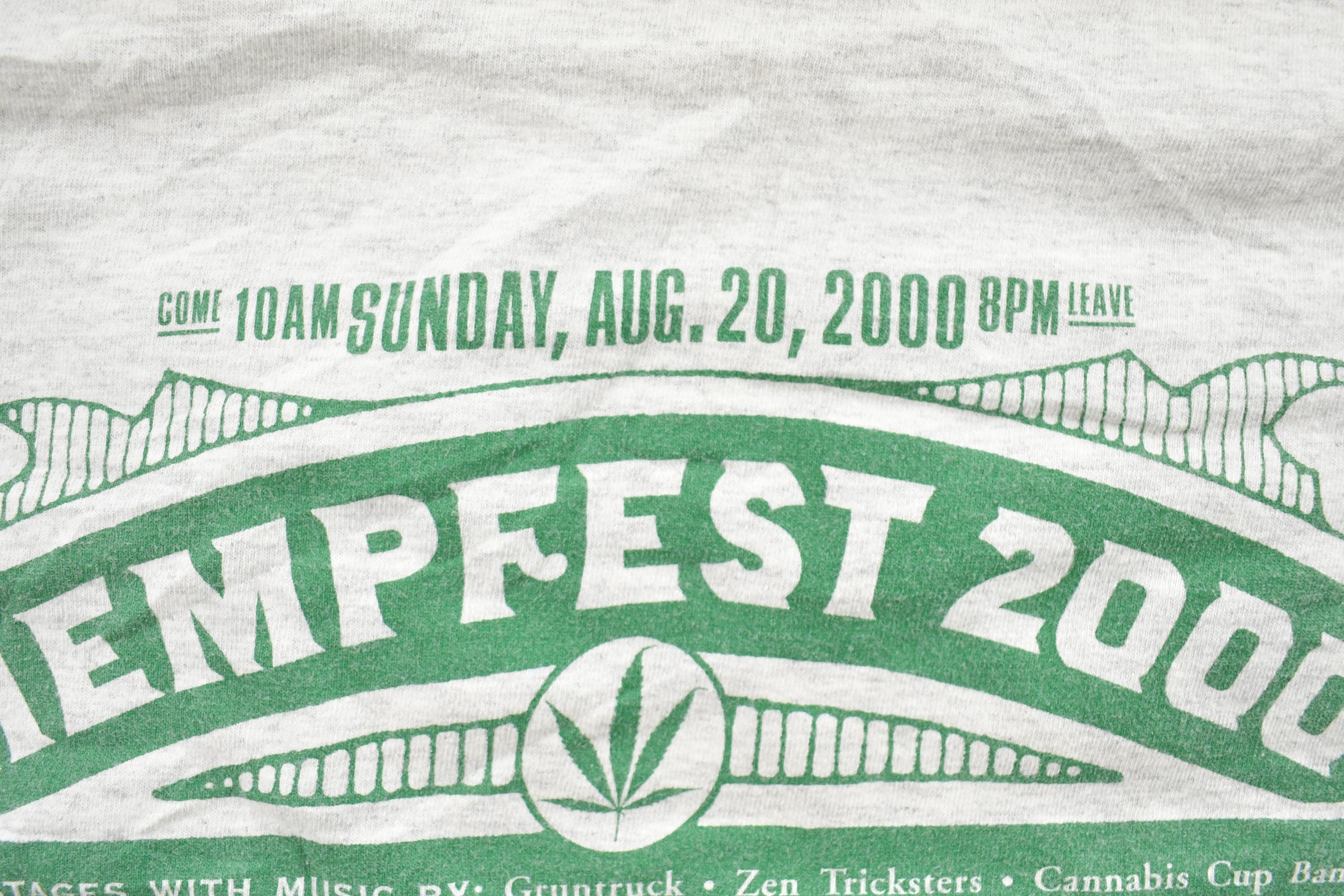 Vintage 2000 Hempfest 2000 Vote Hemp Graphic T-Shirt