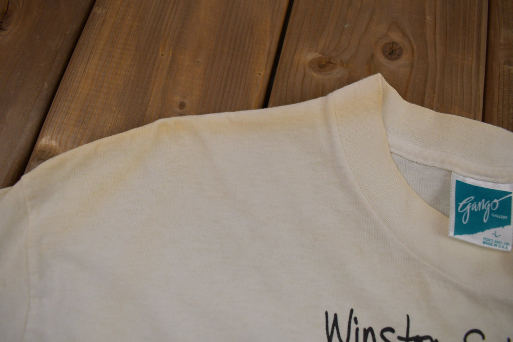 Vintage 1990s Winston-Salem Abstract Flowers Souvenir T Shirt