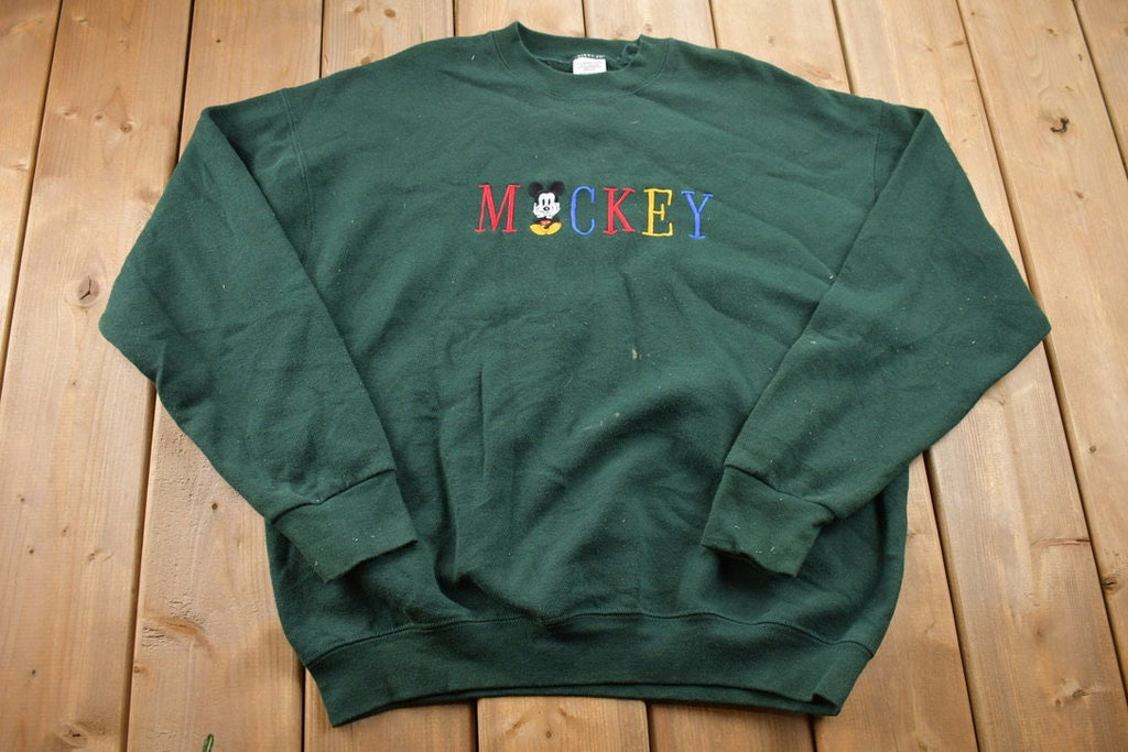 Vintage 1990s Mickey Embroidered Crewneck Sweatshirt