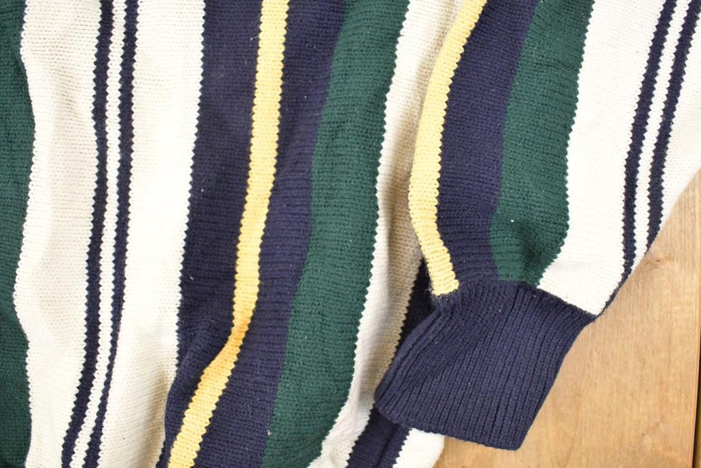 Vintage 1990s Woods And Gray Plaid Knit Crewneck Sweater Men's XL