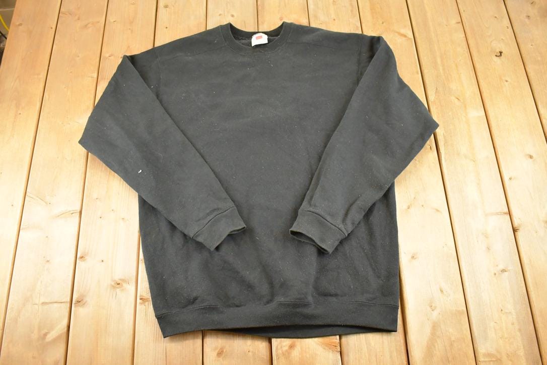 Vintage 1990s Members Mark Streetwear Blank Crewneck Sweatshirt Sun Faded Men's L / 90s Streetwear