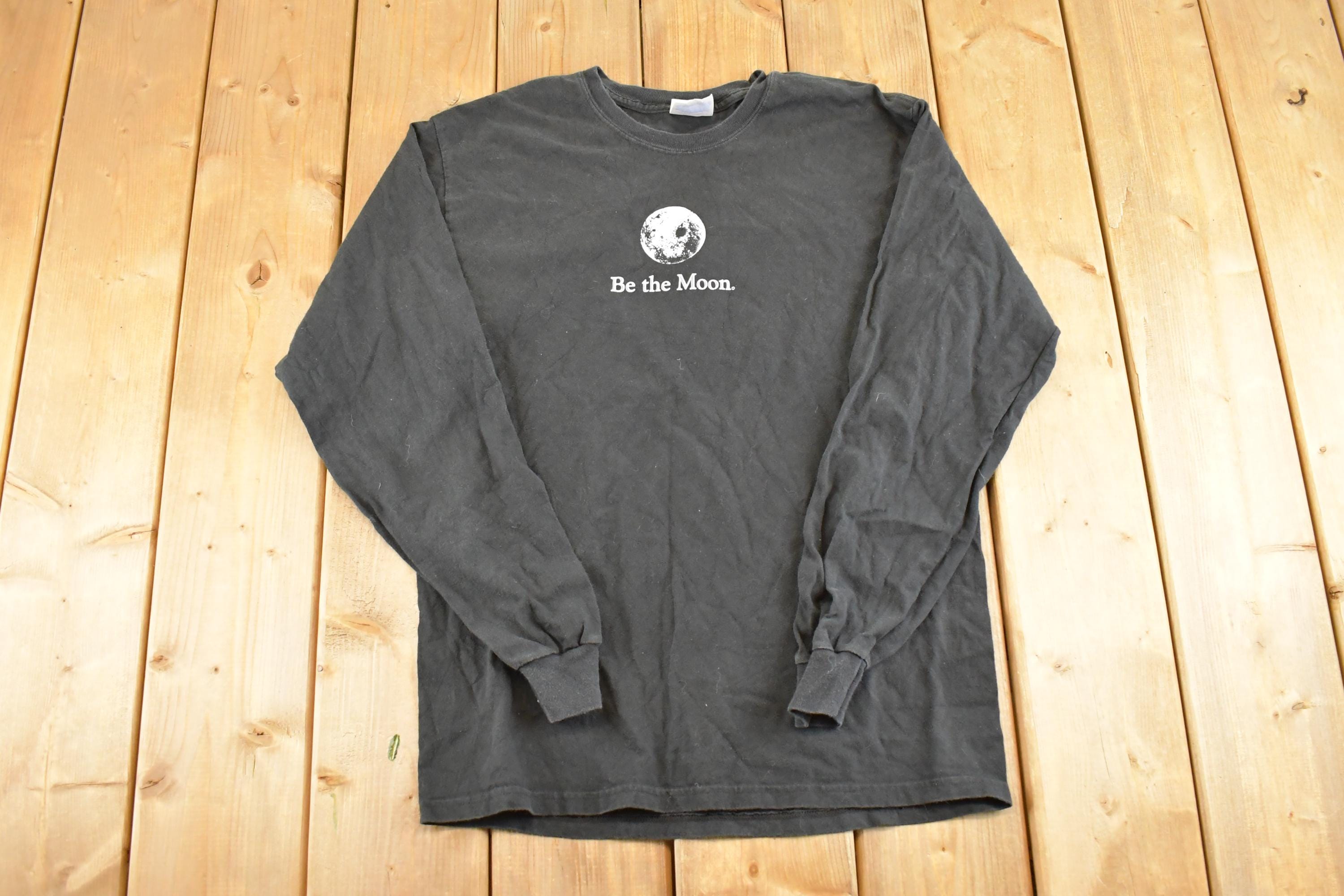 Vintage 1990s Be The Moon Reflect The Sun Souvenir Crewneck Long Sleeve Shirt Mens S