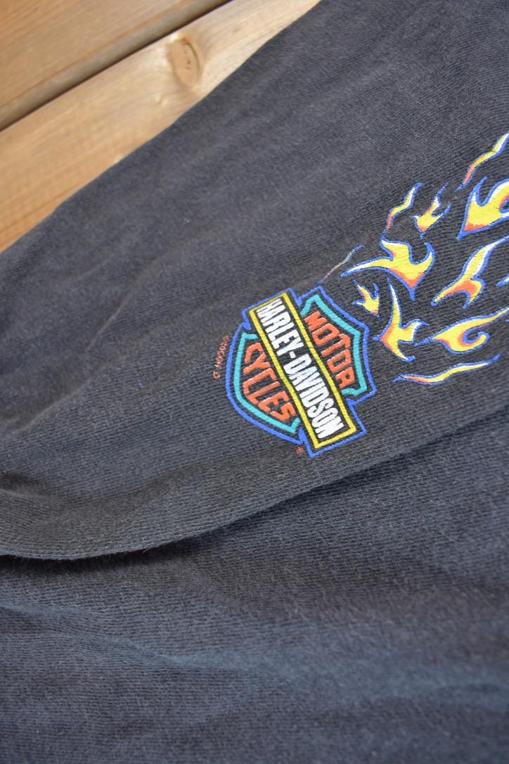 Vintage 2000 Daytona Beach Bike Week Harley Davidson Motorcycles Long Sleeve Graphic T-Shirt Made In USA