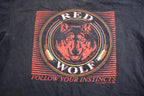 Vintage 1994 Red Wold Tennesse River Gold Single Stitce T-Shirt Made In USA