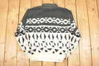Vintage 1990s Trader Bay AOP Quarter Zip Fleece Outdoorsman Sweater Men's L