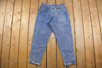 Vintage 1990s Lee Acid Wash Blue Denim Jeans Size 27 x 26 / Vintage Denim / Vintage Lee / Made In USA / Retro Jeans / Petite Jeans