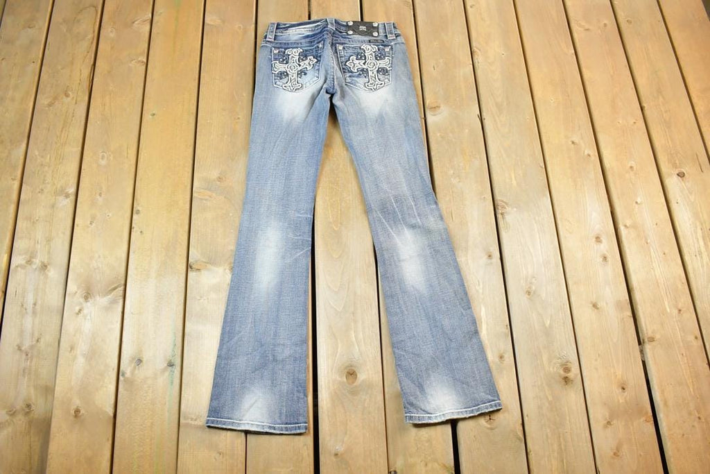 Vintage Y2K Miss Me Bedazzled Low Rise Jeans Size 26x31