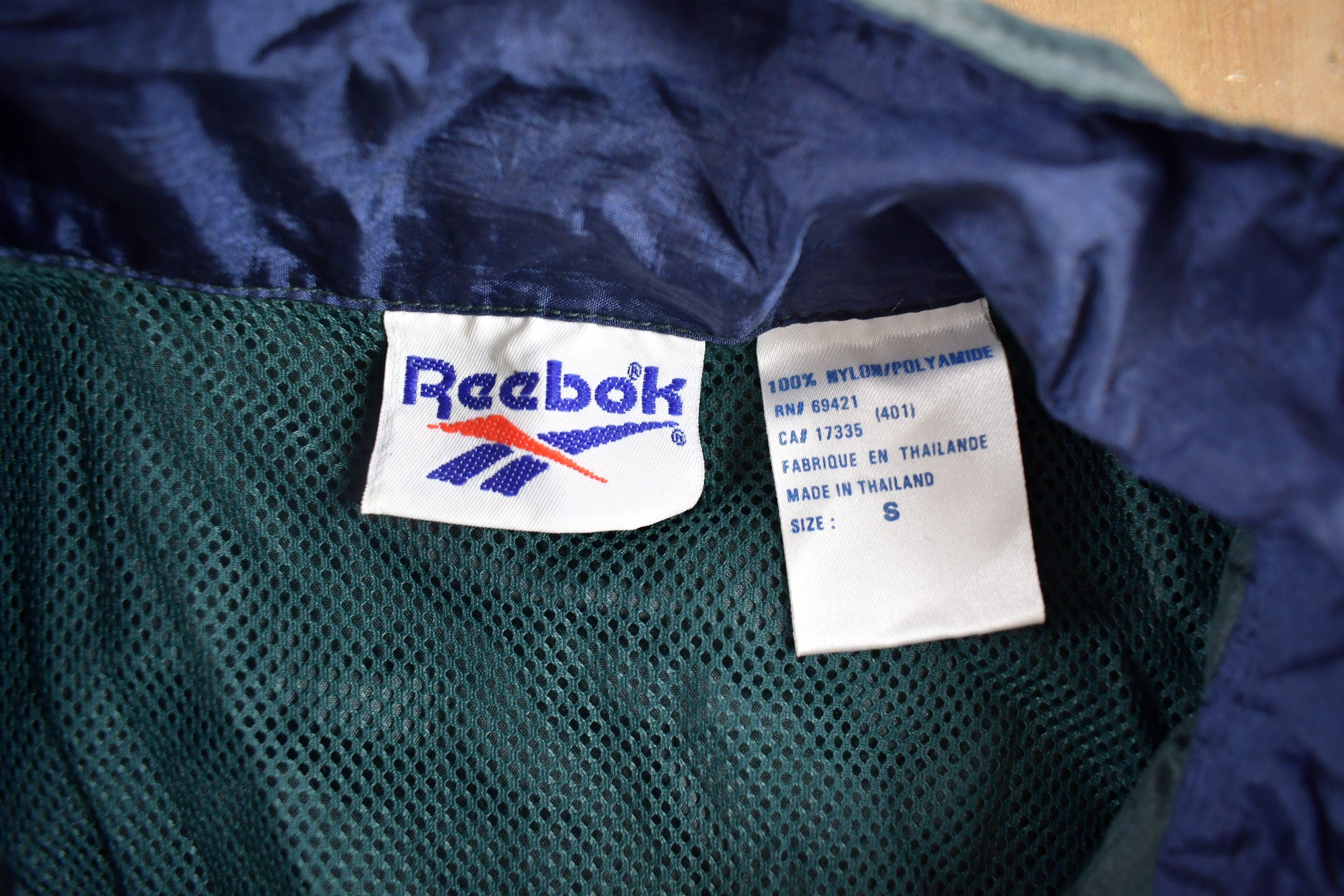 Vintage 1990s Reebok Full Zip Windbreaker Jacket