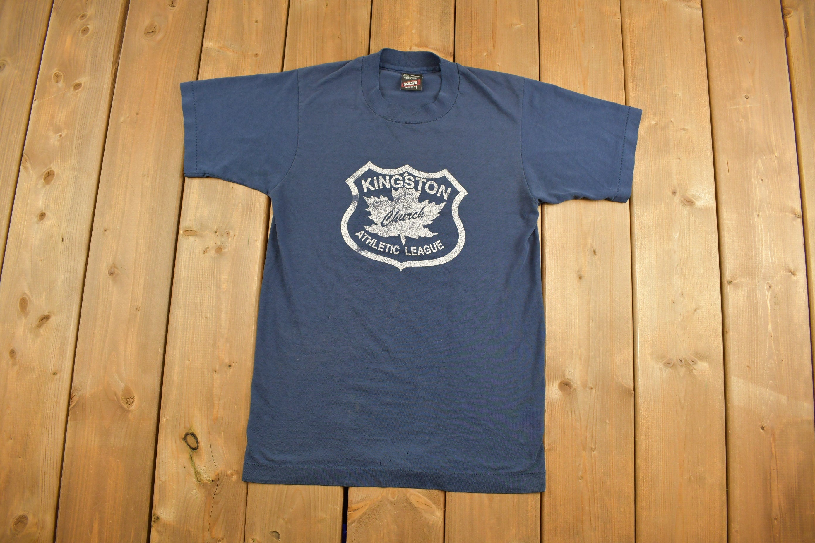 Vintage 1990s Kingston Church Athletic League Graphic T-Shirt