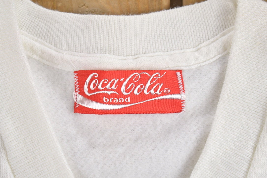 Vintage 1980s Coca Cola Pyjama Sweatshirt / Nightie / Made in USA / Cute / Long / 80s / 90s / Streetwear / Retro Style / Sleep Shirt / Coke