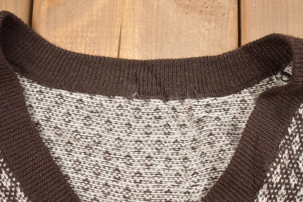 Vintage Knitted V Neck Sweater