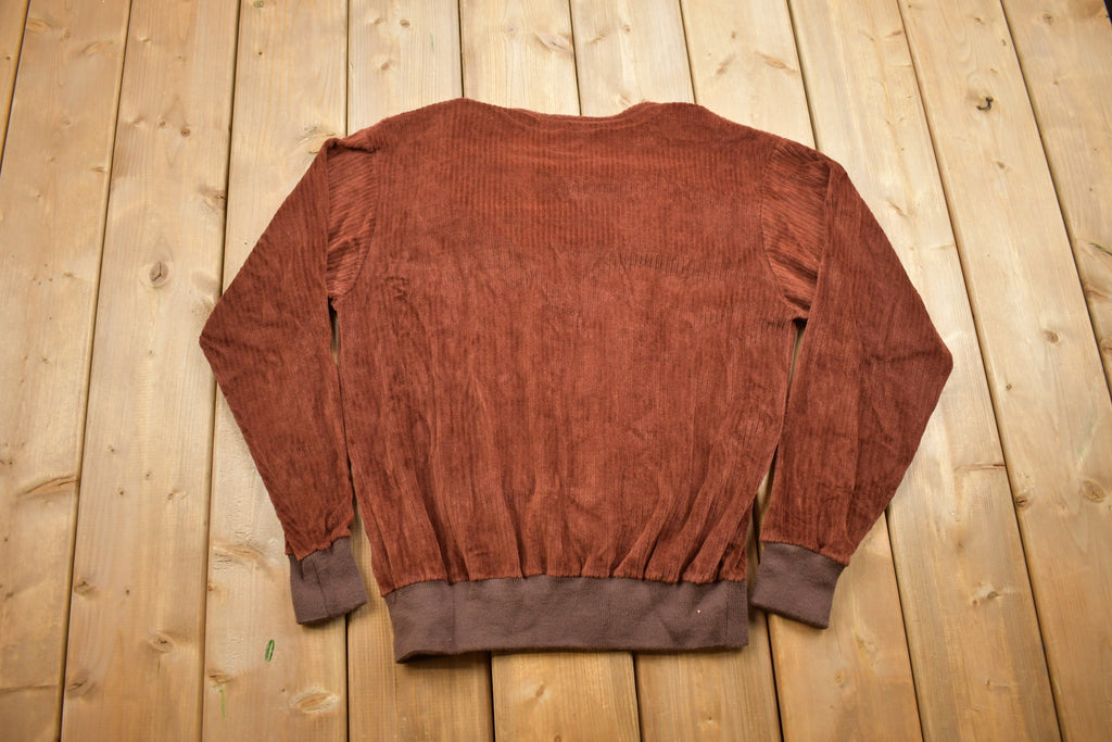Vintage 1980s I Miller Velour V Neck Sweater