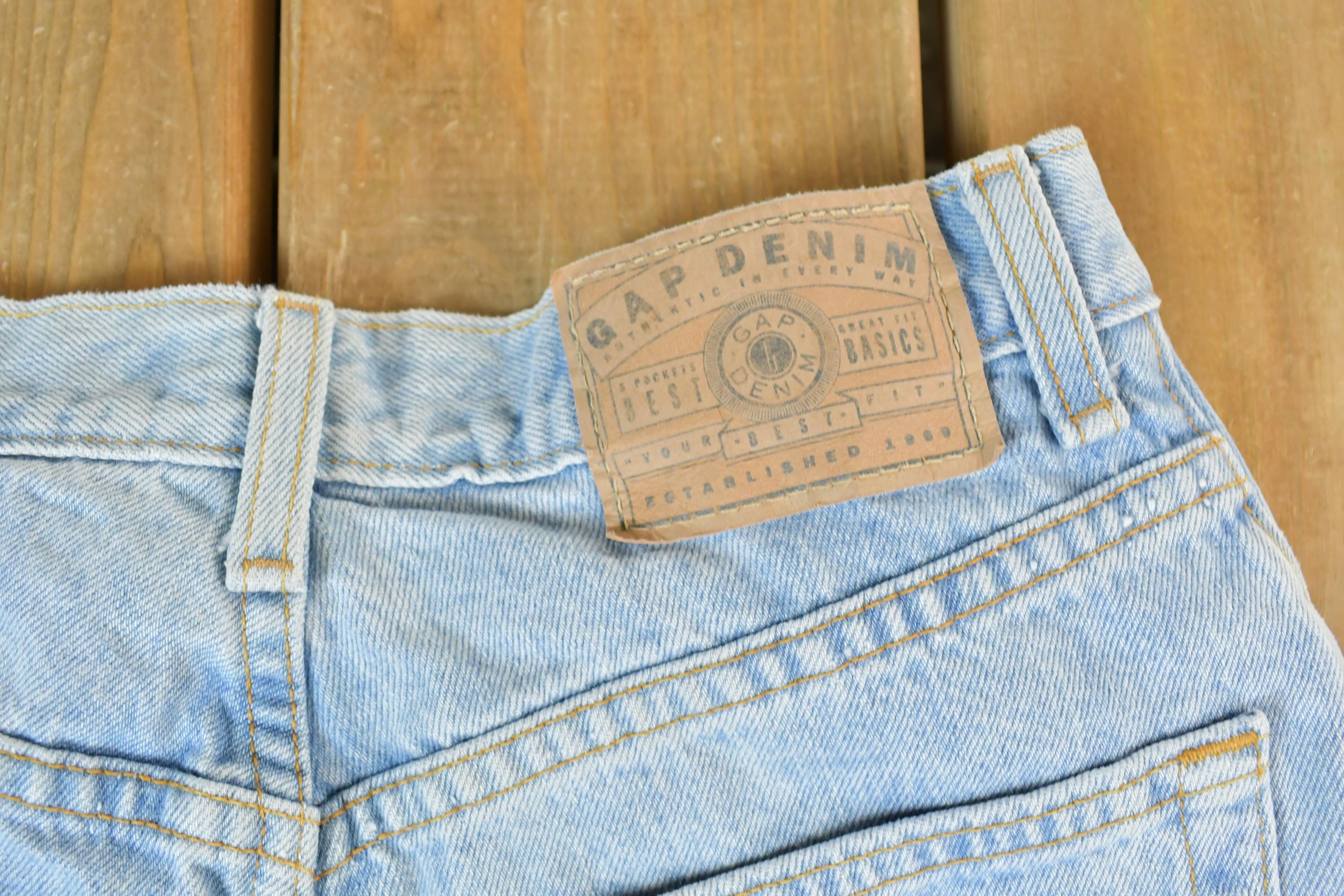 Vintage 1990s Gap Denim Womens Slim Fit Denim Jeans Size 28x27