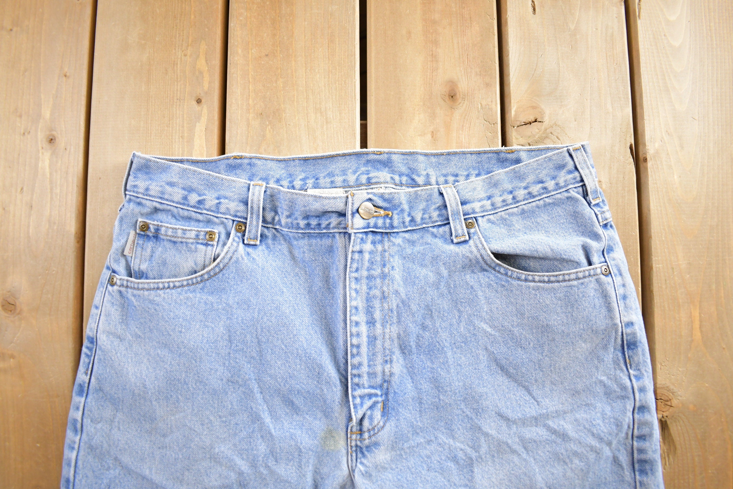 Vintage 1990s Carhartt Relaxed Fit Work Pants Size 38x32