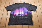 Vintage 1990s Let Heaven And Nature Sing Wolf Graphic T-Shirt