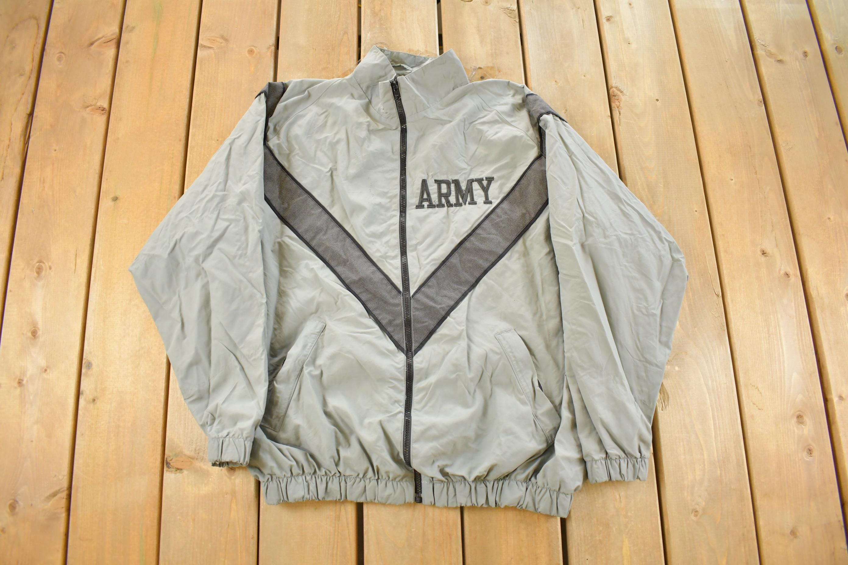 Vintage 1990s Army Fitness Windbreaker Jacket Men's XL