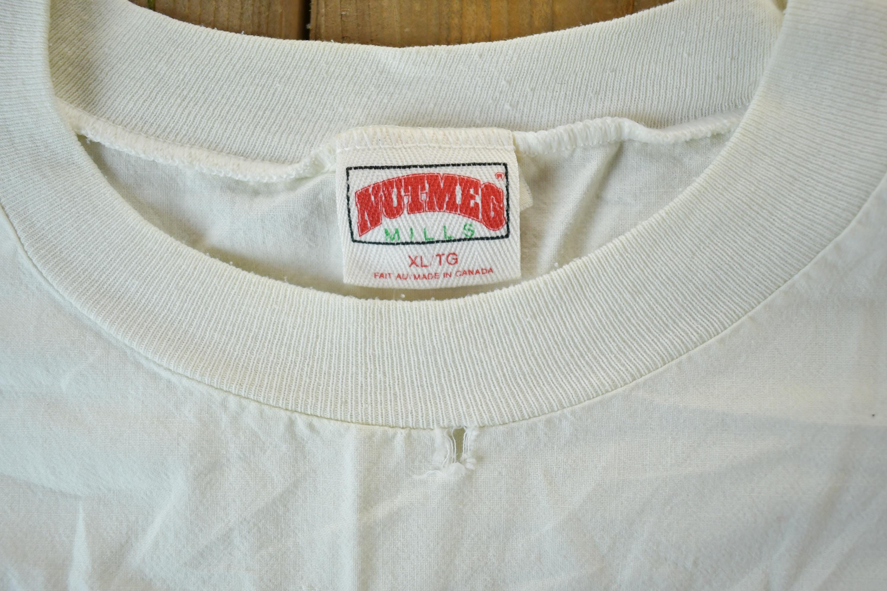 Vintage 1990s Boston Bruins Nutmeg Mills NHL Hockey Crewneck Sweatshirt