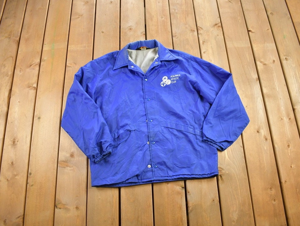 Vintage 1980s Aquarius Athletic Club Bomber Jacket