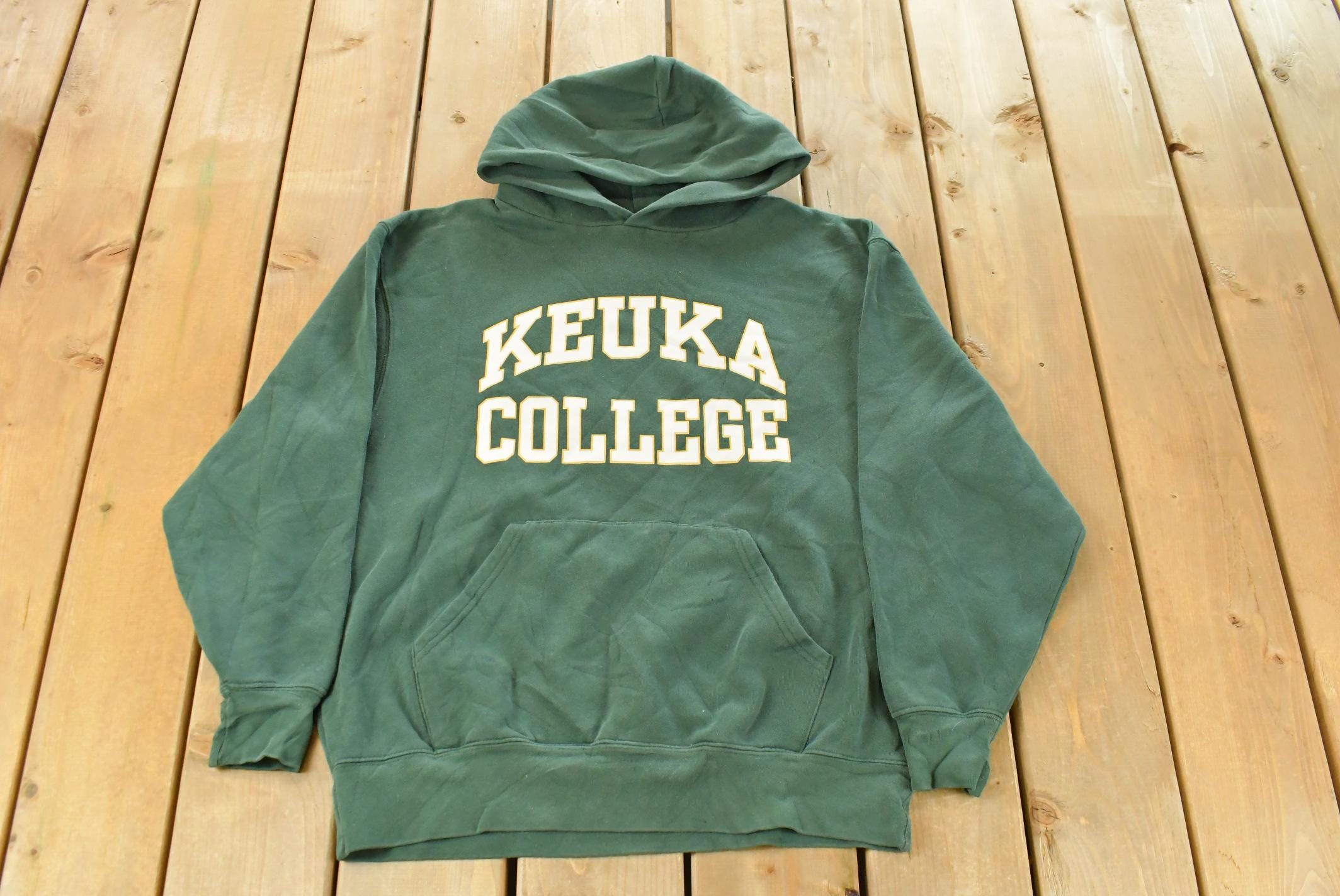 Vintage 1990s Keuka College Jansport University Hoodie Sweatshirt Men's Large