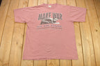 Vintage 1990s Make War On The Floor Religious Graphic T Shirt