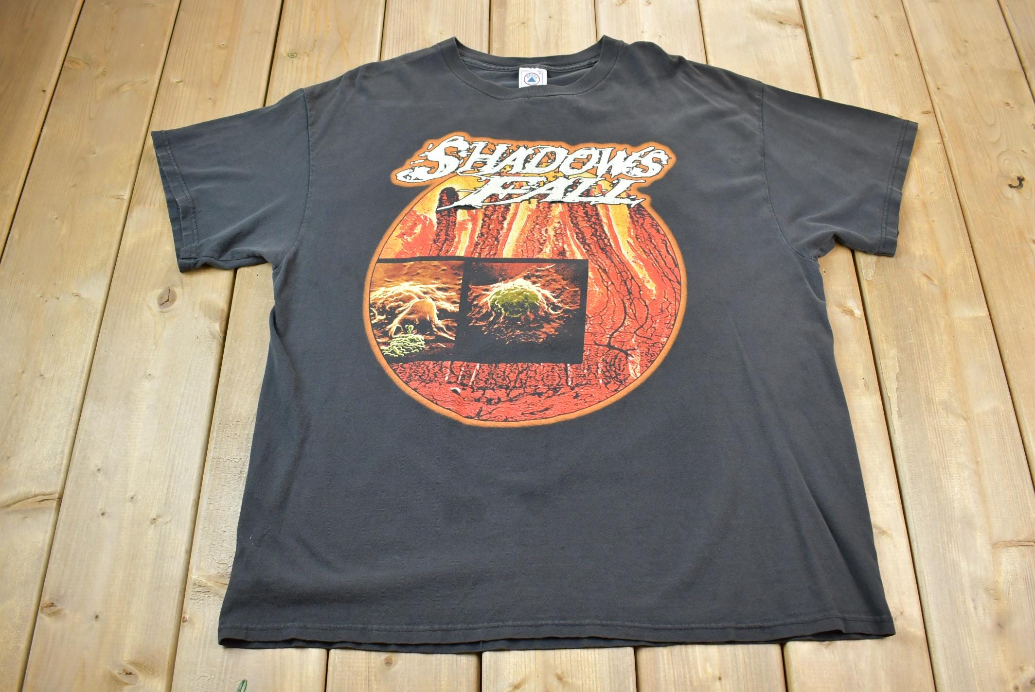 Vintage 2000 Shadows Fall Of One Blood Force Fed Your Values Band Tee