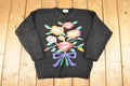 Vintage 1990s Hasting And Smith Floral Loose Knit Sweater Women's M