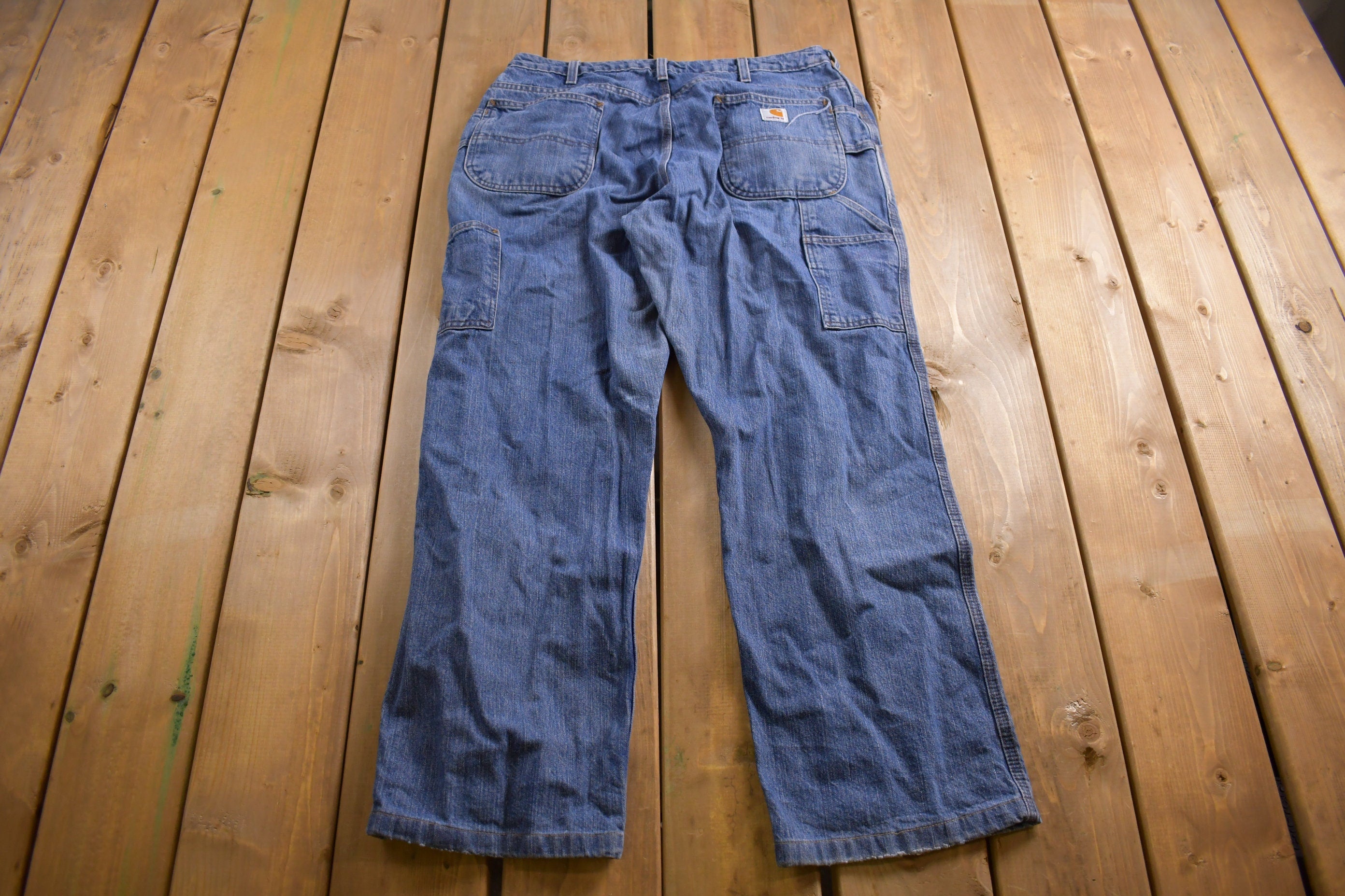 Vintage 1990s Carhartt Denim Work Pants Size 34 x 30