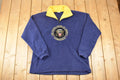Vintage 1990s United States Of America Crest Logo Fleece Outdoorsman Sweater Men's L