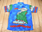 Vintage 1990s School Of Hard Knocks All Over Print Button Up Shirt