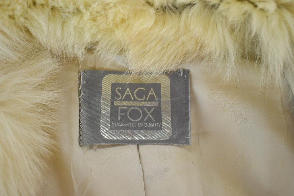 Vintage 1980s Blue Shadow Fox Fur Coat Saga Fox