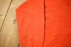 Vintage 1960s Blank Orange Raglan Mockneck Sweatshirt  60s Crewneck  Made In USA  Athleisure  True Vintage  Heath Knit  Distressed
