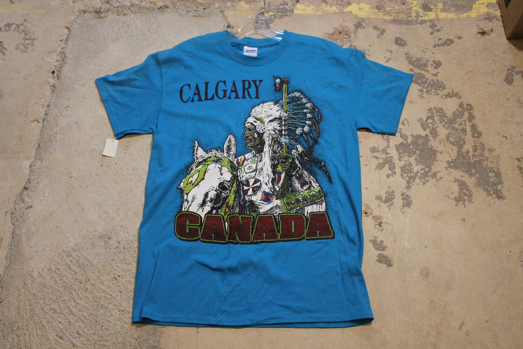 Vintage 1990s Calgary Canada Aboriginal Graphic T Shirt