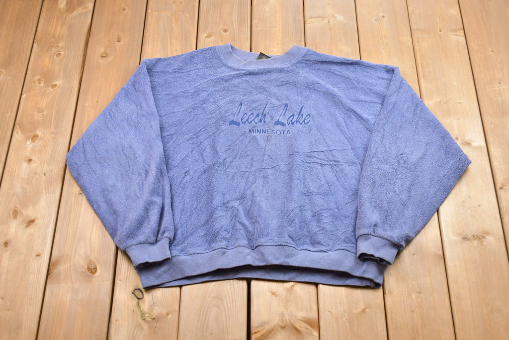 Vintage 1990s Leech Lake Crewneck Sweatshirt / Made in USA / 90s Crewneck / Souvenir / Athleisure / Streetwear / Travel And Tourism