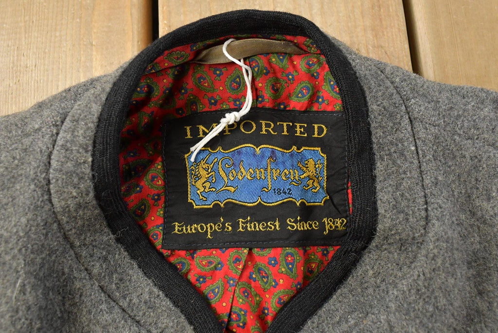 Vintage 1990s Lodenfrey Bavarian Wool Jacket Women's Large / Button Up / Abstract Pattern